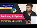 Dictionary in Python Python Dictionary Dictionary Operations Python Tutorial