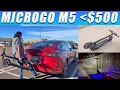Affordable Commuter Electric Scooter Review - Microgo M5 E-scooter Easily Fits In a Tesla Trunk