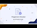 Python flask projects Similarity detector in python flask Plagiarism detector in python