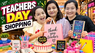 😱 TEACHERS DAY SHOPPING! 🎁📚 | Jinni Dhwani Ne Teachers Ke Liye Kya Liya? ❤️ | Cute Sisters
