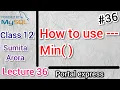 How to use Min Function Clause in SQL Lecture 36 SQL SERIES Class 12 Sumita Arora