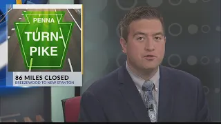 511PA 86 miles of Pa Turnpike closed detour in place