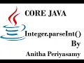 Integer parseInt - Java Programming