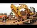 Download Lagu Loading Transporting The Broken Down Excavator Komatsu PC300 By Self Loader Truck Isuzu Giga FVZ 285