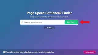 Find web performance bottlenecks