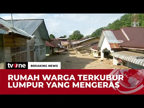 Hanya Tinggal Atap, Puluhan Rumah Terkubur Endapan Lumpur Yang Mengeras di Sibolga