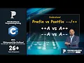 Lesson - Postfix vs Prefix A vs A -A vs A--