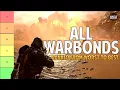 ALL WARBONDS RANKED WITH BUY ORDER 2026 HELLDIVERS 2