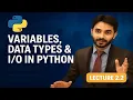 Lec-2 2 Variables Data Types Learning in Urdu Computer Science 11th class 2025