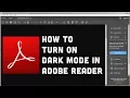 Turn On Night Mode In Adobe PDF Reader Dark Mode Theme