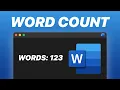 Microsoft Word How to Insert a Word Count in Word