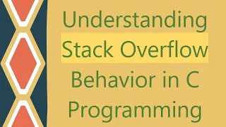 Understanding Stack Overflow Behavior in C Programming