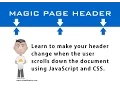 Magic Header Scroll Page Tutorial JavaScript CSS HTML