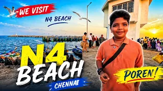 N4 Beach Poren 🌅 | Chennai Sunset Vlog With Subscribers | Thawfeeq Times