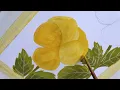 Painting pansies using poster paint - Day 19 "Pansy" | 30-Day Art Challenge