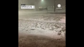 River of Hail Inundates Kansas City