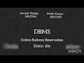 Online Railway Reservation System
