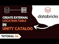 Create external location table in unity catalog