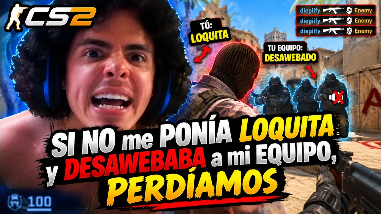 SI NO me PONÍA LOQUITA y DESAWEBABA a mi EQUIPO, PERDÍAMOS #cs2 #counterstrike2 #shorts