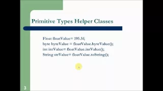Java Tutorial 8 - Helper Classes