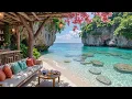 Download Lagu 🪵 Natural Beachfront Café with Calm Waves for Focus | Gentle Jazz \u0026 Coastal Mood for Study \u0026 Relax