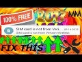LEGIT How To Fix Sim Card Is Not From Verizon Wireless Error 100 Working Easy 2017