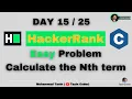 Calculate the Nth term HackerRank Tasin Coder