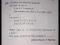 GATE 2016 C PROGRAMMING max f p 1 n-1 p 0 -p 1 int a 3 5 2 6 4 f a 5 Jatin