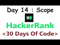 HackerRank 30 Days of Code c Day 14 Scope 2020
