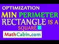 Optimization Minimum Perimeter Rectangle problem