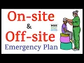 On-site Off-site Emergency Plan Emergency On-site Emergency Off-site Emergency
