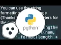 Convert to binary and keep leading zeros