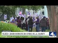 LA County employees continue marching throughout the region in strike