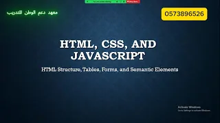 HTML Structure Tables Forms and Semantic Elements