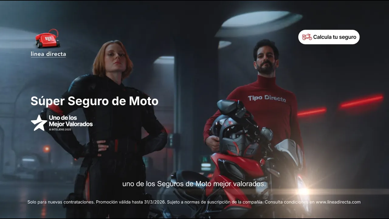 Línea Directa Aseguradora — Linea Directa — Súper Seguro de Moto (YouTube video ad)