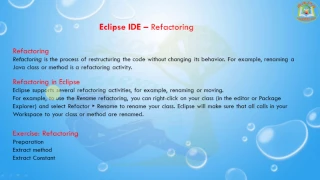 Lesson - 14 Eclipse IDE