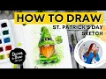 St Patrick s Day Watercolor Sketching Tutorial for Beginners