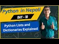 List and Dictionary Data Type in Python Day10 Python in Nepali