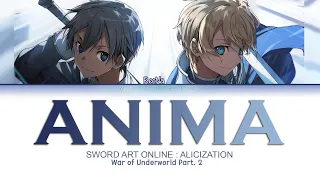 reona anima sword art online alicization war of underworld part 2 op lyrics kan rom eng 