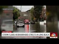 Storm floods neighborhood streets in Long Beach