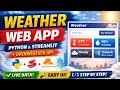 Weather Web App in Python Streamlit Tutorial OpenWeather API