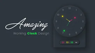 Amazing Working Analog and Digital Clock Design using Html CSS Javascript