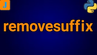 Python String Remove Suffix