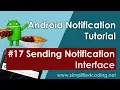 Android Notification Tutorial - Sending Notification Interface