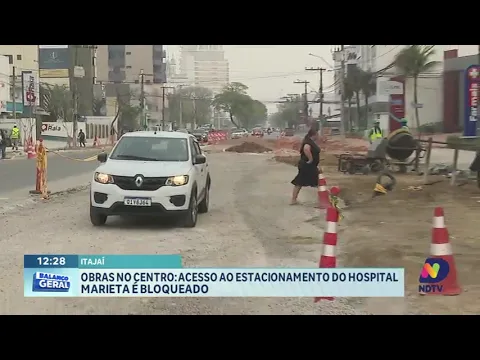 Prefeitura de Itajaí bloqueia acesso ao estacionamento do Hospital Marieta
