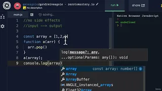 JavaScript Adv Concepts Functional Programming 0704 Pure Functions