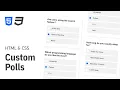 Custom Poll Radio Buttons HTML CSS
