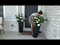 YESUNEED 24-Inch Tall Planter Set - Set of 2 Large Outdoor Planters for Front Porch Decor