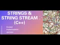 String and stringstream concept C implementation