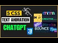 5 Crazy CSS Text Animations with ChatGPT Transform Your Website UI